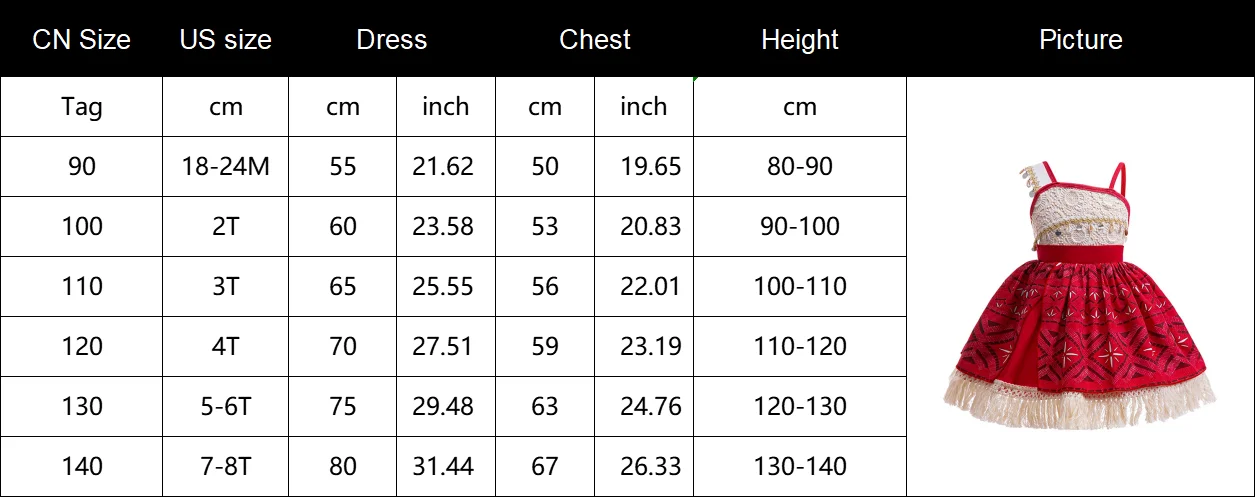 Girls Moana 2 Princess Costume Kids Vaiana Ocean Adventure Dress Children Halloween Carnival Party Fancy Outfit Cosplay Clothes
