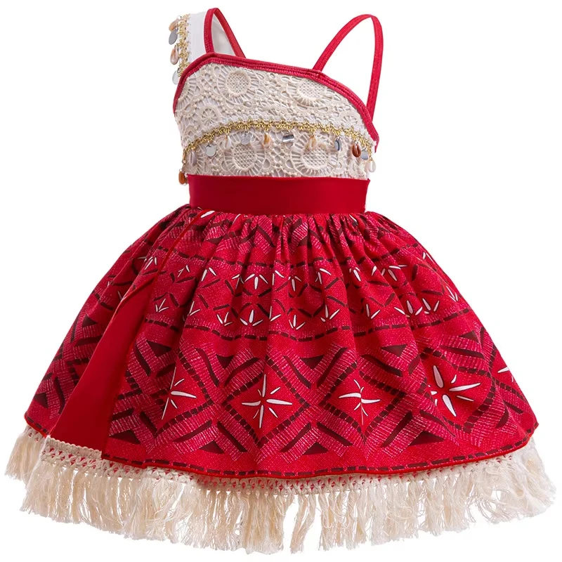 Girls Moana 2 Princess Costume Kids Vaiana Ocean Adventure Dress Children Halloween Carnival Party Fancy Outfit Cosplay Clothes