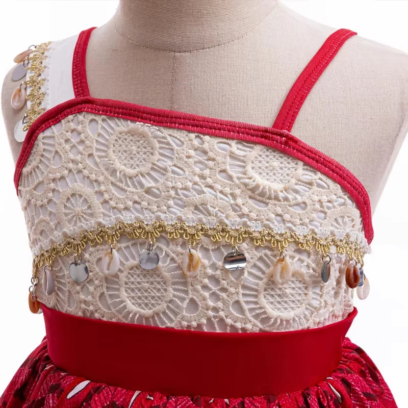 Girls Moana 2 Princess Costume Kids Vaiana Ocean Adventure Dress Children Halloween Carnival Party Fancy Outfit Cosplay Clothes