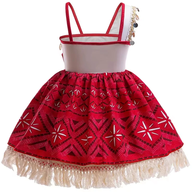 Girls Moana 2 Princess Costume Kids Vaiana Ocean Adventure Dress Children Halloween Carnival Party Fancy Outfit Cosplay Clothes