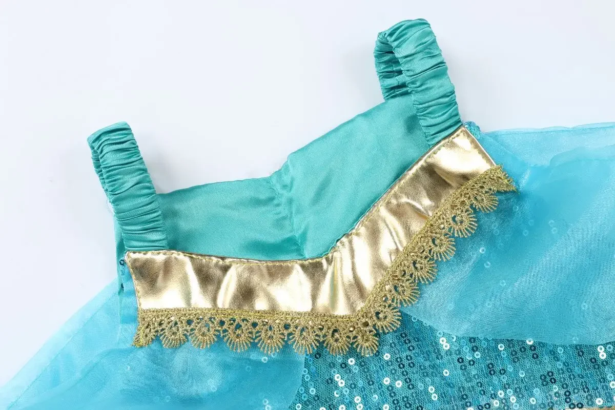 Kids Girls Desert Arabian Princess Fancy Costume Dress Set for Halloween Cosplay Birthday Carnival Stage Theme Party Wear
