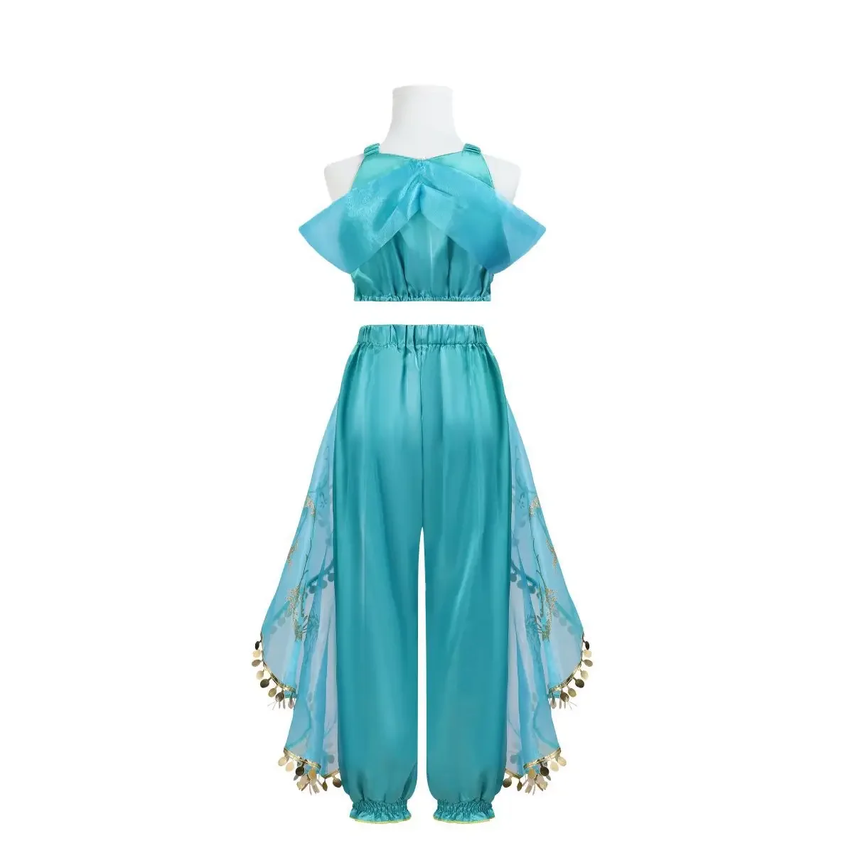 Kids Girls Desert Arabian Princess Fancy Costume Dress Set for Halloween Cosplay Birthday Carnival Stage Theme Party Wear