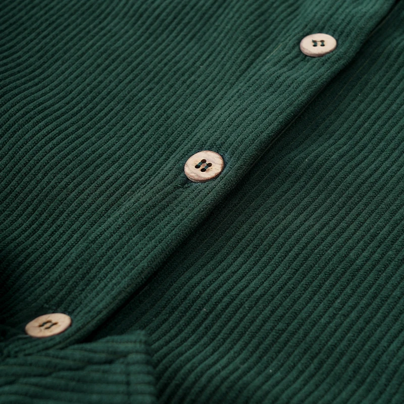 Casual Loose Girls Corduroy Dress 2026 Retro Fall New Children's Lapel Buttons Long-Sleeved Dresses With Pockets Winter Clothing