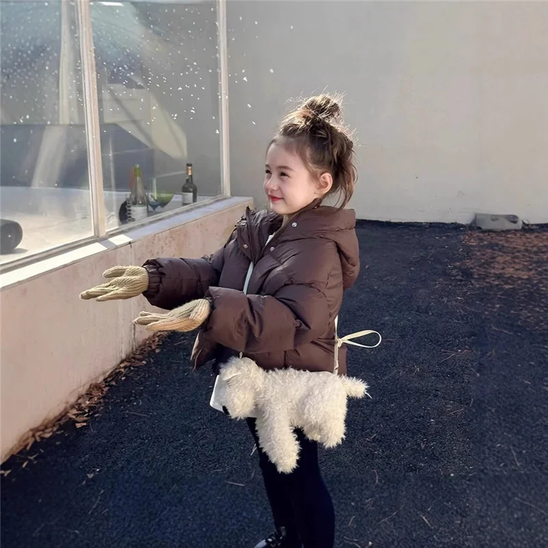 Winter Kids Warm Down Coats Autumn Children Cotton-Padded Jackets Boys Girls Clothing Baby Hooded Outerwear 3-12 Years
