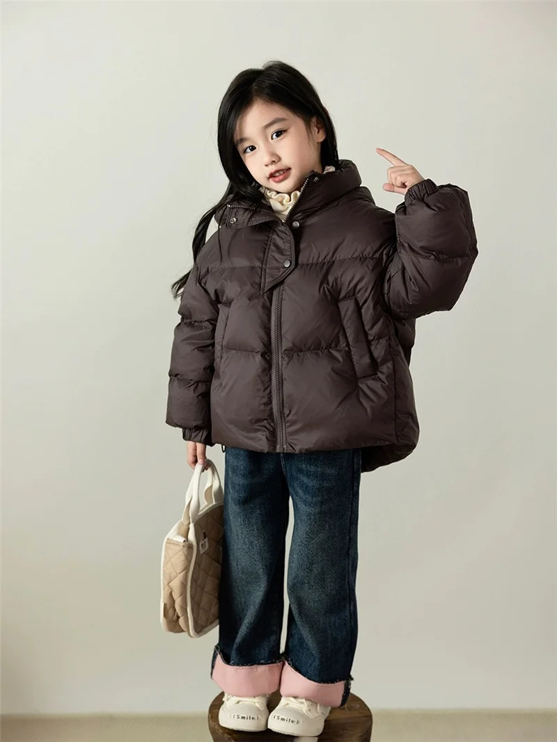 Winter Kids Warm Down Coats Autumn Children Cotton-Padded Jackets Boys Girls Clothing Baby Hooded Outerwear 3-12 Years