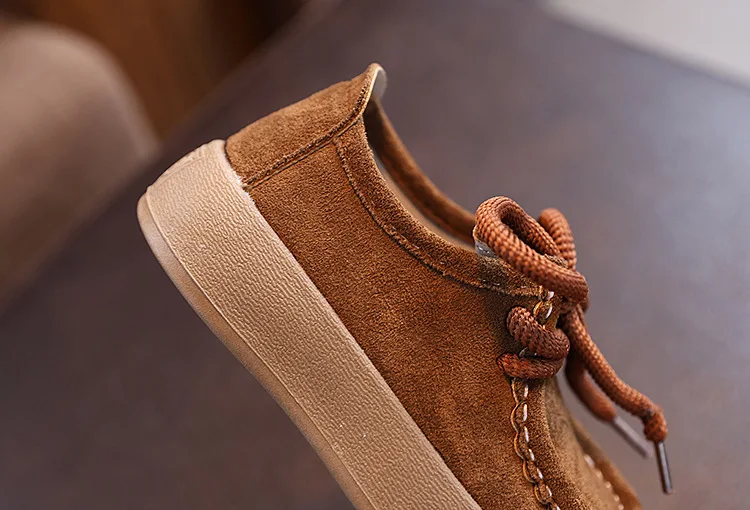 2026New Fashion Children Casual Shoes Retro Soft Sole Kids Leather Shoes Round Toes Boys Girls Flat Shoes Classic British Style