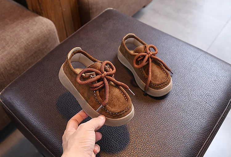 2026New Fashion Children Casual Shoes Retro Soft Sole Kids Leather Shoes Round Toes Boys Girls Flat Shoes Classic British Style