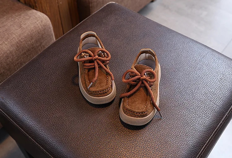 2026New Fashion Children Casual Shoes Retro Soft Sole Kids Leather Shoes Round Toes Boys Girls Flat Shoes Classic British Style