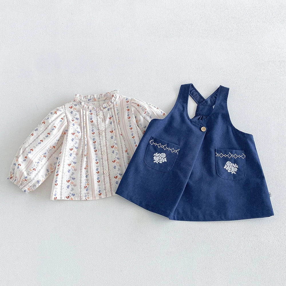 MILANCEL Kids Dress Autumn 1-6T Sweet Floral Dress for Girls Loose Children's Clothing Korean Version Girls Princess Dress