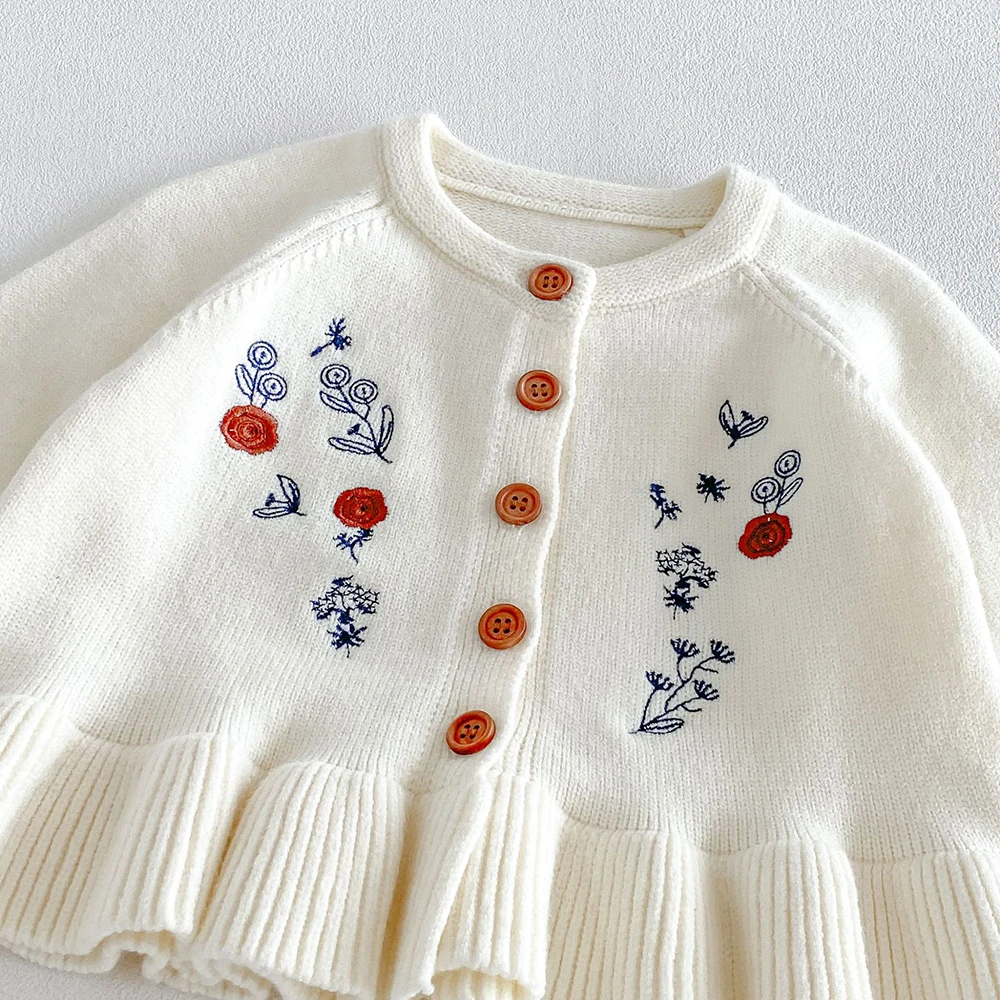 MILANCEL Kids Dress Autumn 1-6T Sweet Floral Dress for Girls Loose Children's Clothing Korean Version Girls Princess Dress