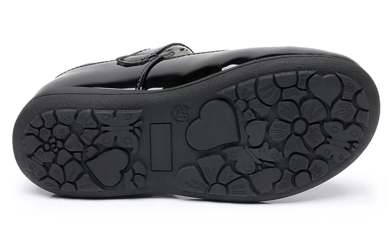 Children's Metal Buckle Leather Shoes Girls Ceremonial Show Small Leather Shoes Girls Bow Princess Shoes Children Perform Flats