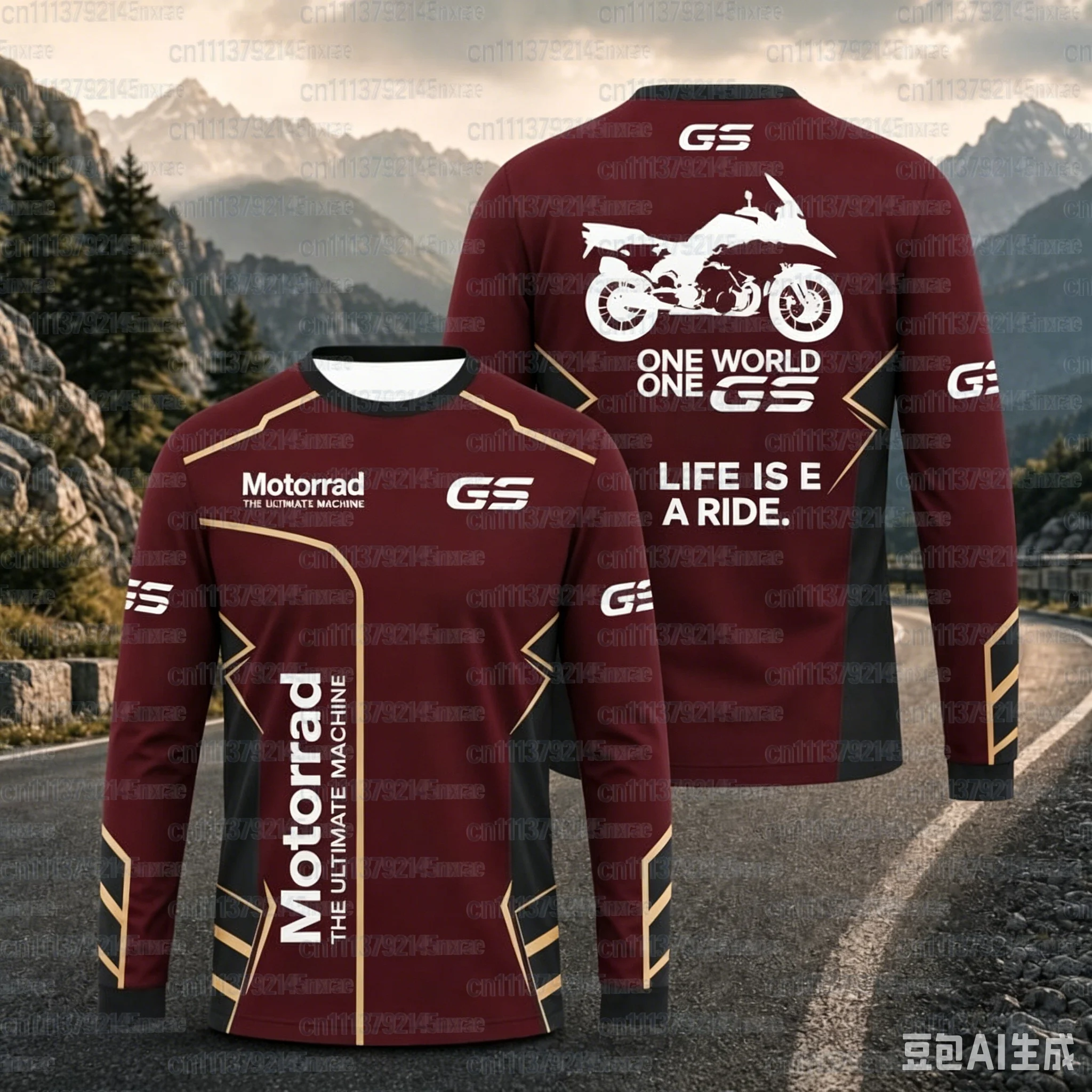 2026 Men's GS Motorcycle Adventure Long Sleeve T-Shirt Quick Dry Breathable Moto Jersey for Biker  Riding Tee Family Match 2026