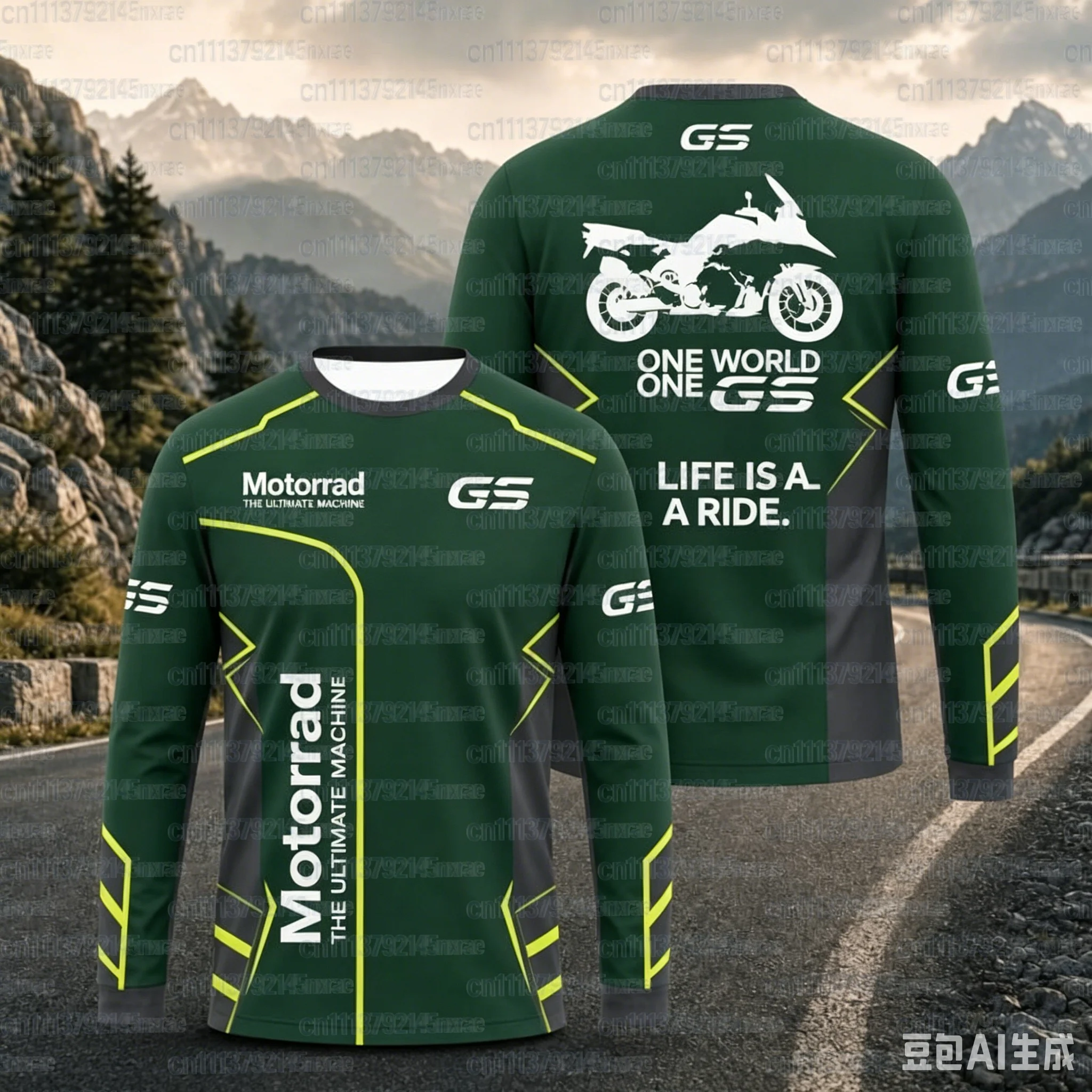 2026 Men's GS Motorcycle Adventure Long Sleeve T-Shirt Quick Dry Breathable Moto Jersey for Biker  Riding Tee Family Match 2026