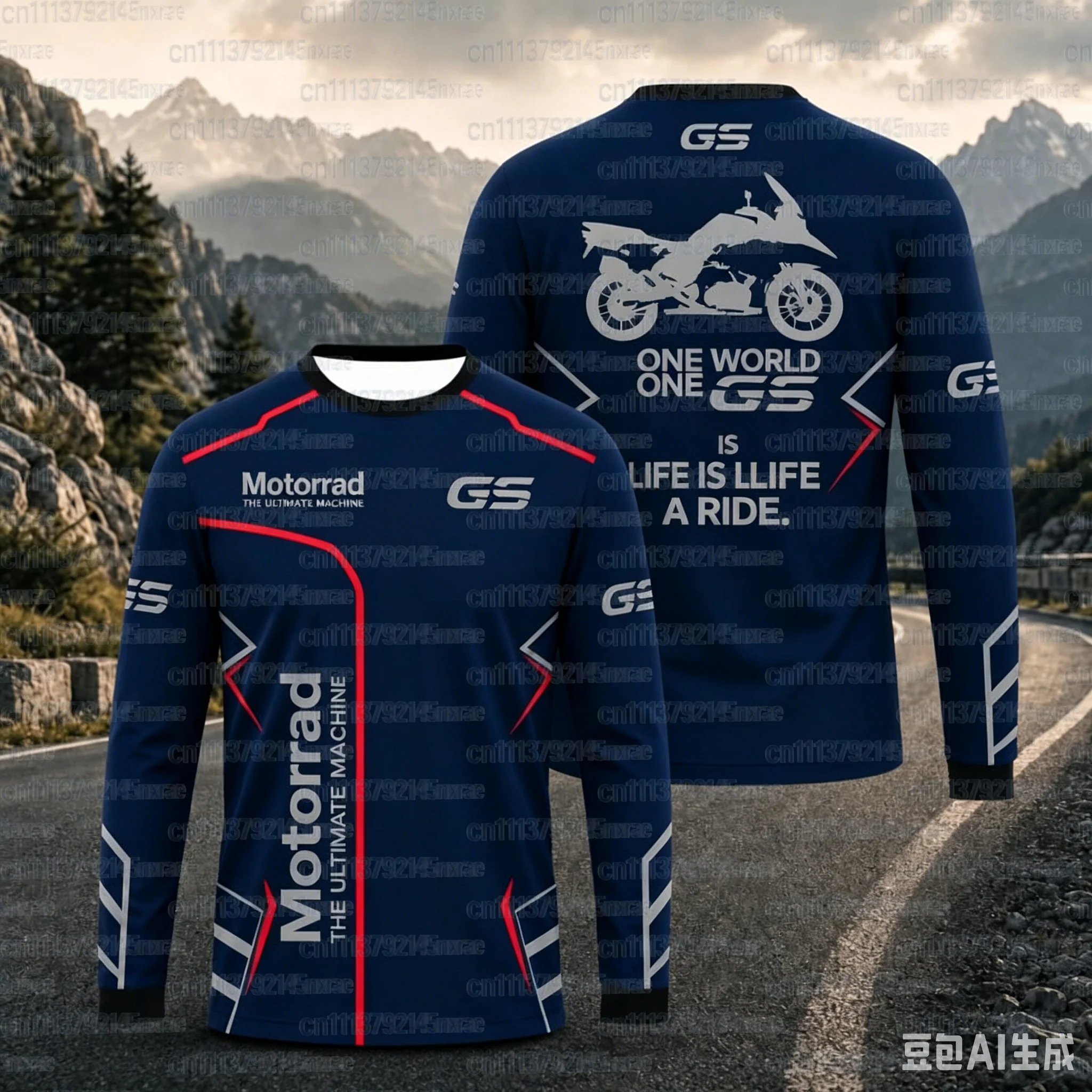 2026 Men's GS Motorcycle Adventure Long Sleeve T-Shirt Quick Dry Breathable Moto Jersey for Biker  Riding Tee Family Match 2026