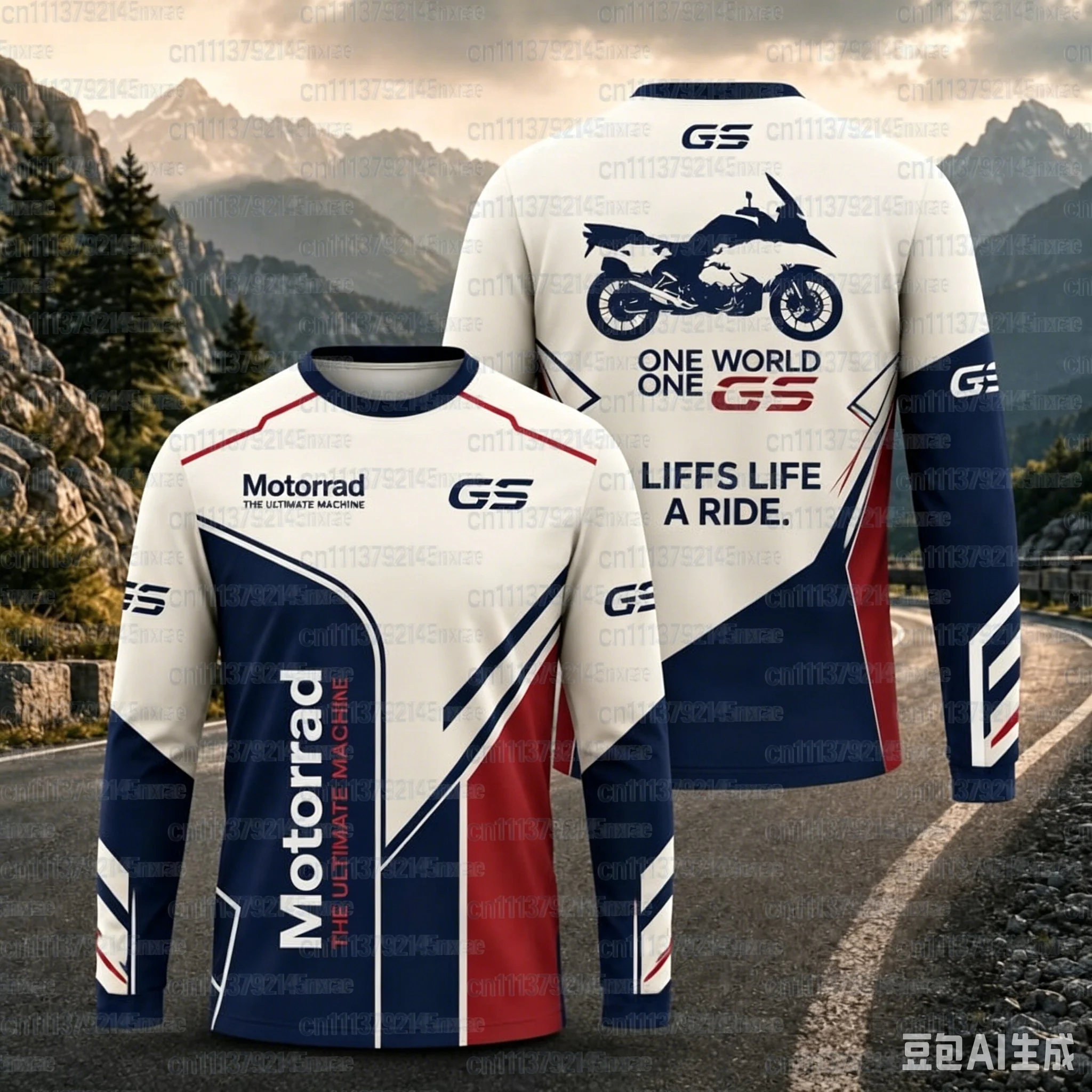 2026 Men's GS Motorcycle Adventure Long Sleeve T-Shirt Quick Dry Breathable Moto Jersey for Biker  Riding Tee Family Match 2026