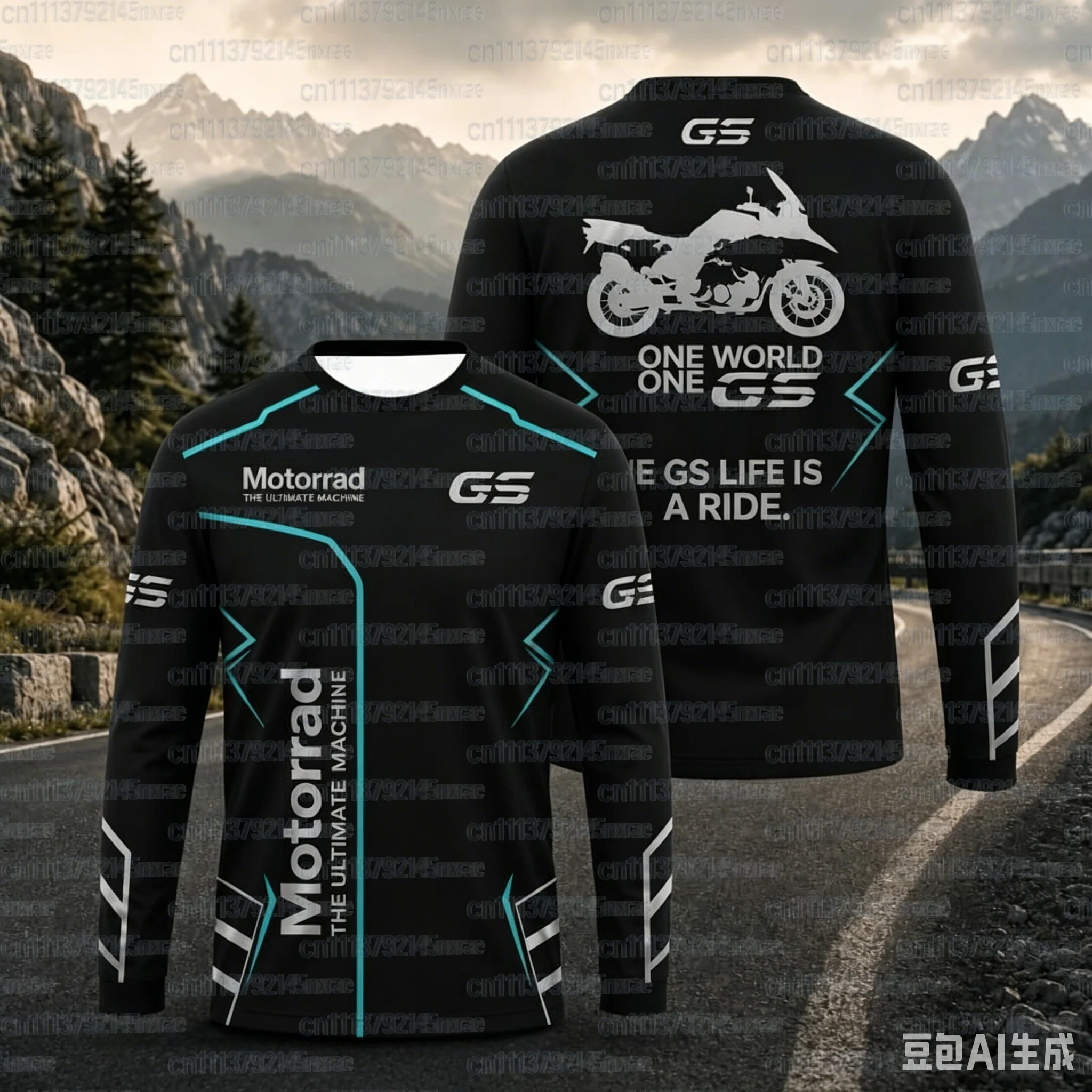 2026 Men's GS Motorcycle Adventure Long Sleeve T-Shirt Quick Dry Breathable Moto Jersey for Biker  Riding Tee Family Match 2026