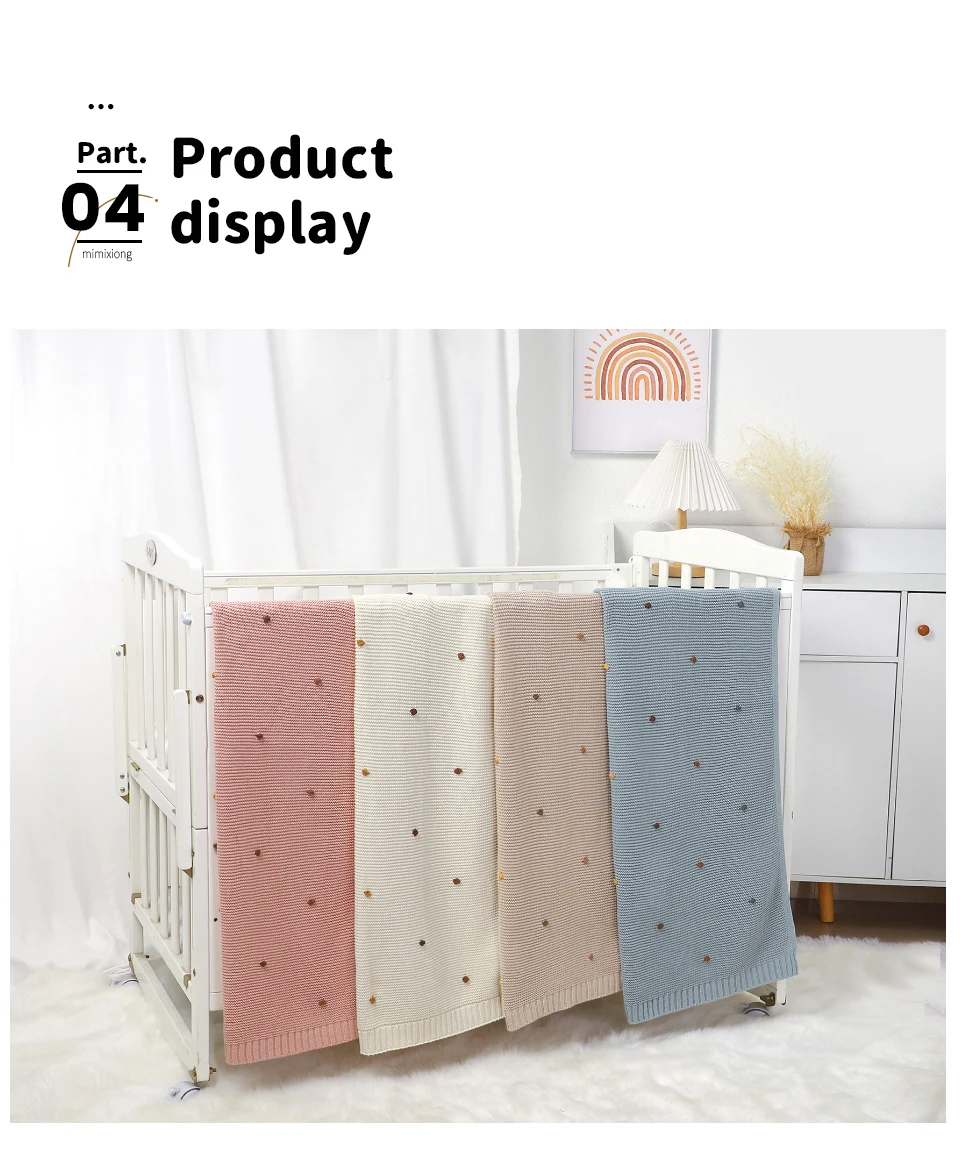 Baby Blankets 90*70cm Knitted Newborn Infant Kids Boys Girls Ultra-Soft Cotton Muslin Swaddle Wrap Stuff Toddler Comforter Sheet