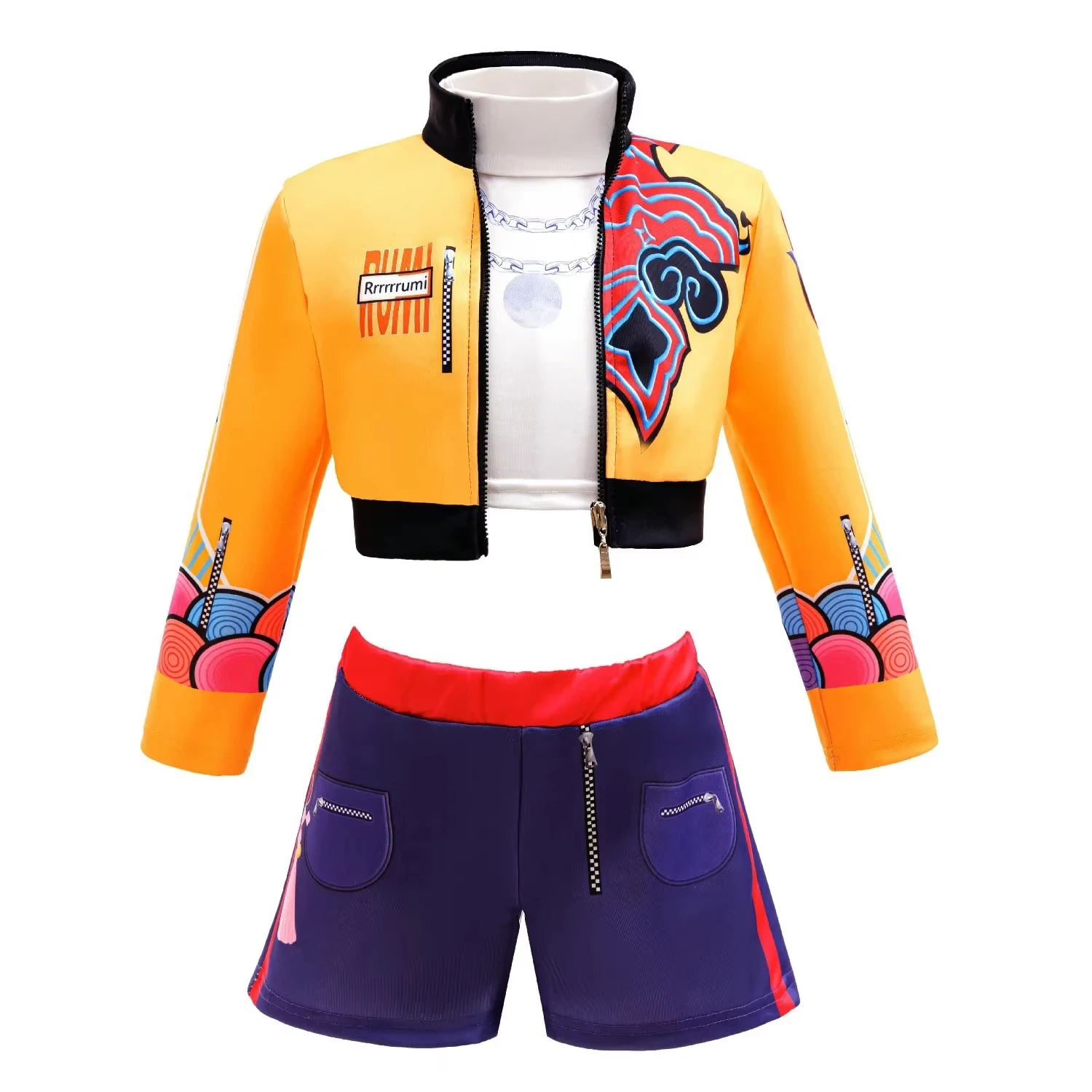 Girls Idol Stage Costume Kids Hip Hop Jazz Dance Outfit Crop Top Jacket Skirt Shorts Concert Performance Cosplay Suits