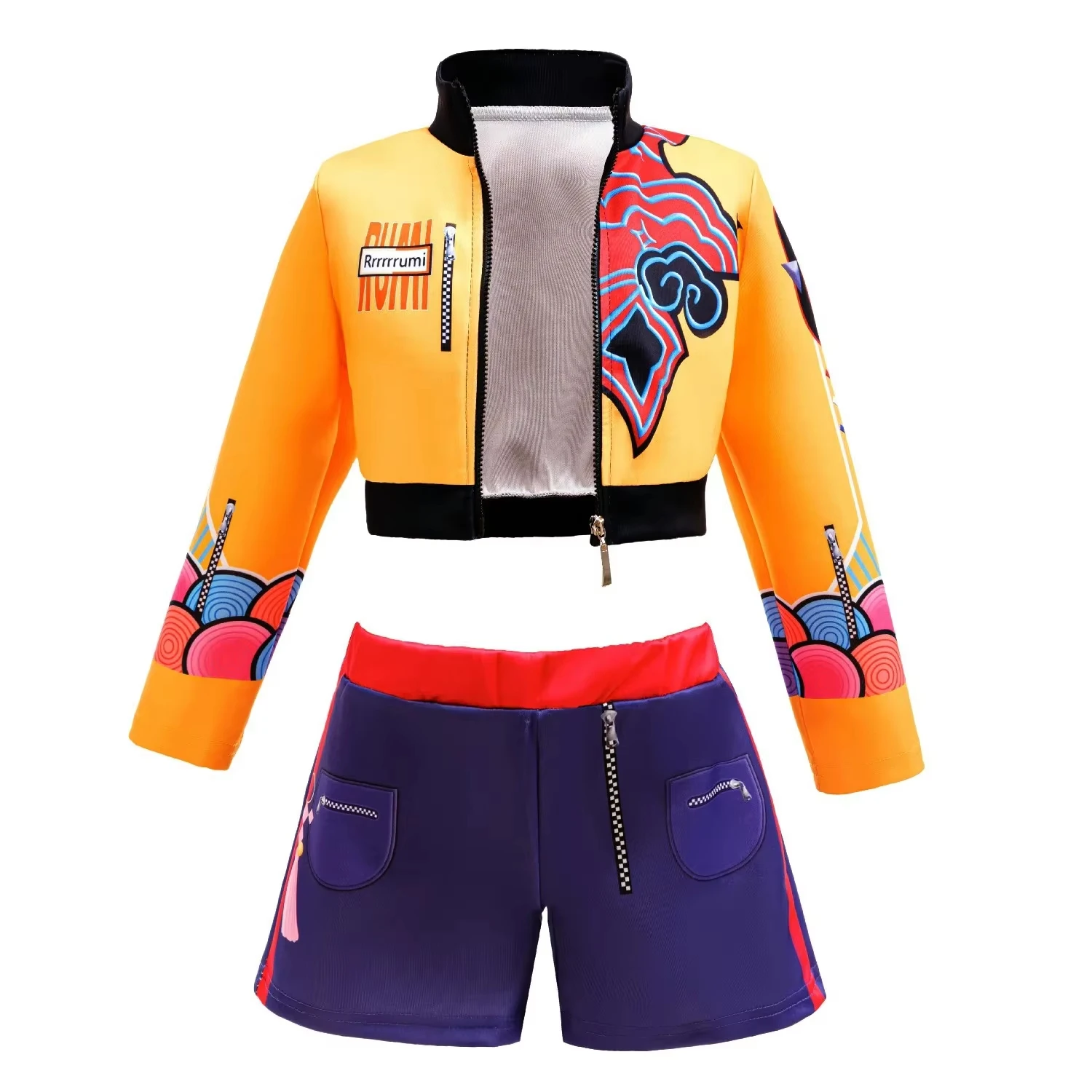 Girls Idol Stage Costume Kids Hip Hop Jazz Dance Outfit Crop Top Jacket Skirt Shorts Concert Performance Cosplay Suits