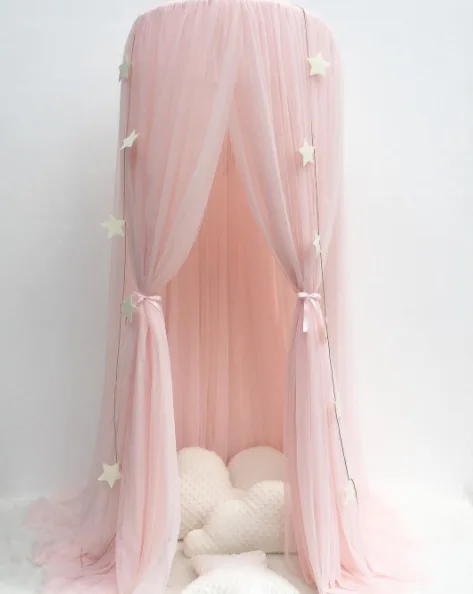 Mosquito Net Hanging Tent Star Decoration Baby Bed Crib Canopy Tulle Curtains for Bedroom Play House Tent for Children Kids Room