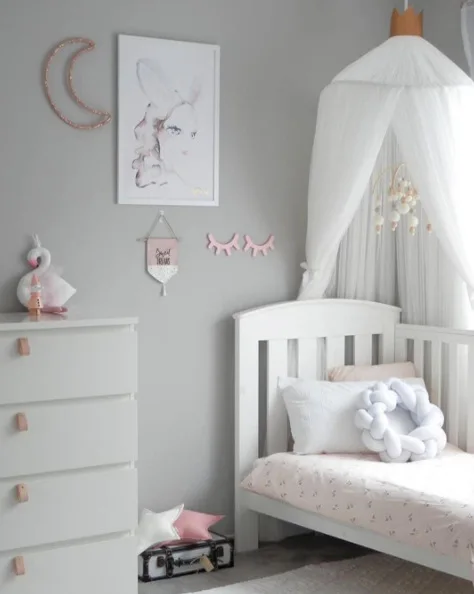 Mosquito Net Hanging Tent Star Decoration Baby Bed Crib Canopy Tulle Curtains for Bedroom Play House Tent for Children Kids Room