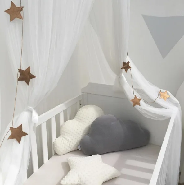 Mosquito Net Hanging Tent Star Decoration Baby Bed Crib Canopy Tulle Curtains for Bedroom Play House Tent for Children Kids Room