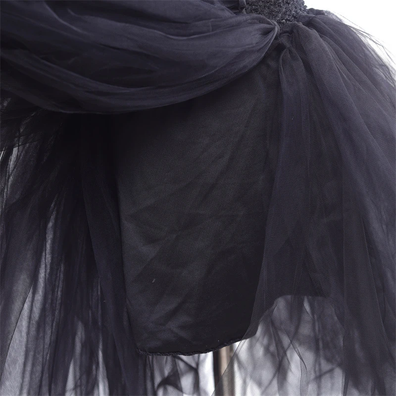 Little Kids Black Evil Witch Maleficent Fancy Dress Full Accessories Horns Wings Staff For Trick Or Treat School Stage Costume