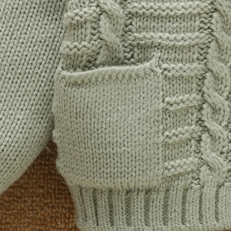2PCS Baby Clothes Set Winter Long Sleeve Button Up Sweaters Cardigans+Strap Rompers Newborn Infant Outfits 0-18m Toddler Costume