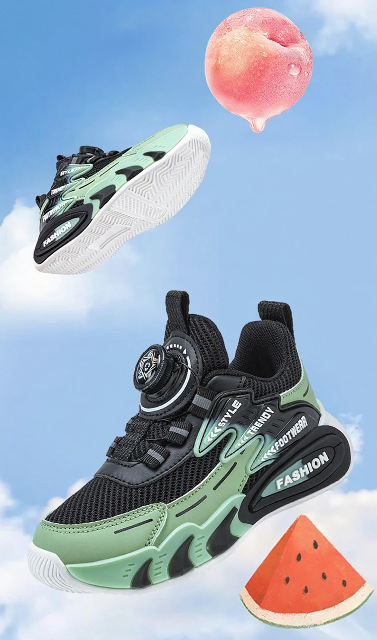 Lightweight Breathable Kids Casual Shoes for 5-16Year Old Boys Sport Running Anti Slip Outdoor Comfortable Flat Walking Sneaker