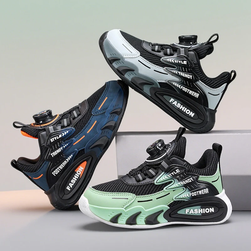Lightweight Breathable Kids Casual Shoes for 5-16Year Old Boys Sport Running Anti Slip Outdoor Comfortable Flat Walking Sneaker