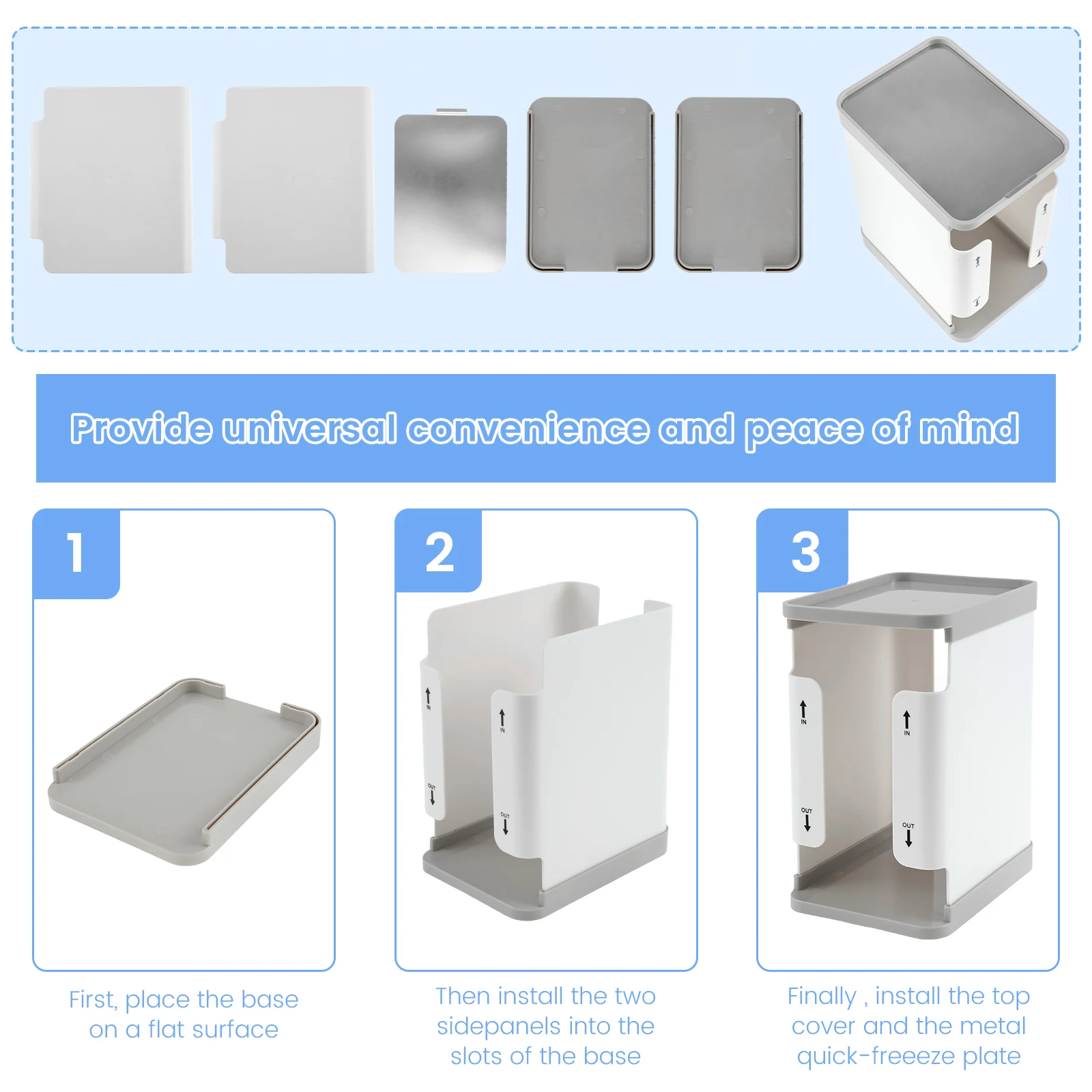 1700 ml Breast Milk Storage Tower - Convenient Storage for Milk Freezer Organizer- Efficiently Store Milk in Freezer Organizer