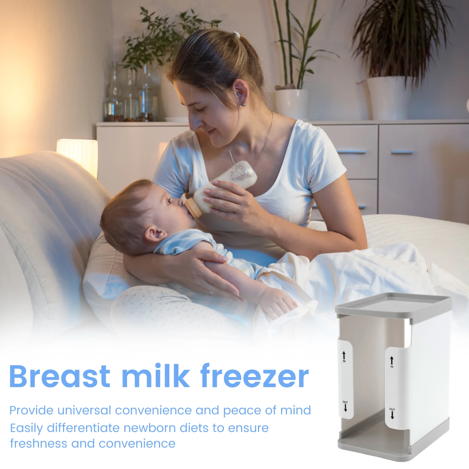 1700 ml Breast Milk Storage Tower - Convenient Storage for Milk Freezer Organizer- Efficiently Store Milk in Freezer Organizer