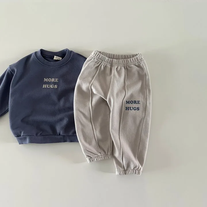Toddler Outfits Baby Boy Tracksuit Cute Letter Print Sweatshirt And Pants 2pcs Sport Suit Autumn New Kids Girls Clothes Set