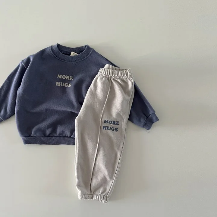 Toddler Outfits Baby Boy Tracksuit Cute Letter Print Sweatshirt And Pants 2pcs Sport Suit Autumn New Kids Girls Clothes Set