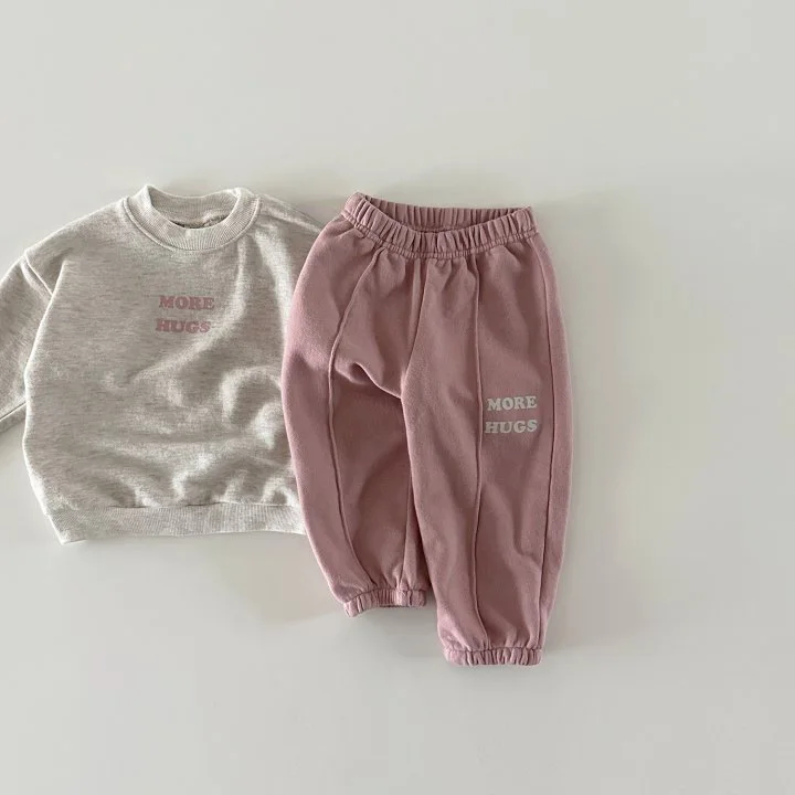 Toddler Outfits Baby Boy Tracksuit Cute Letter Print Sweatshirt And Pants 2pcs Sport Suit Autumn New Kids Girls Clothes Set