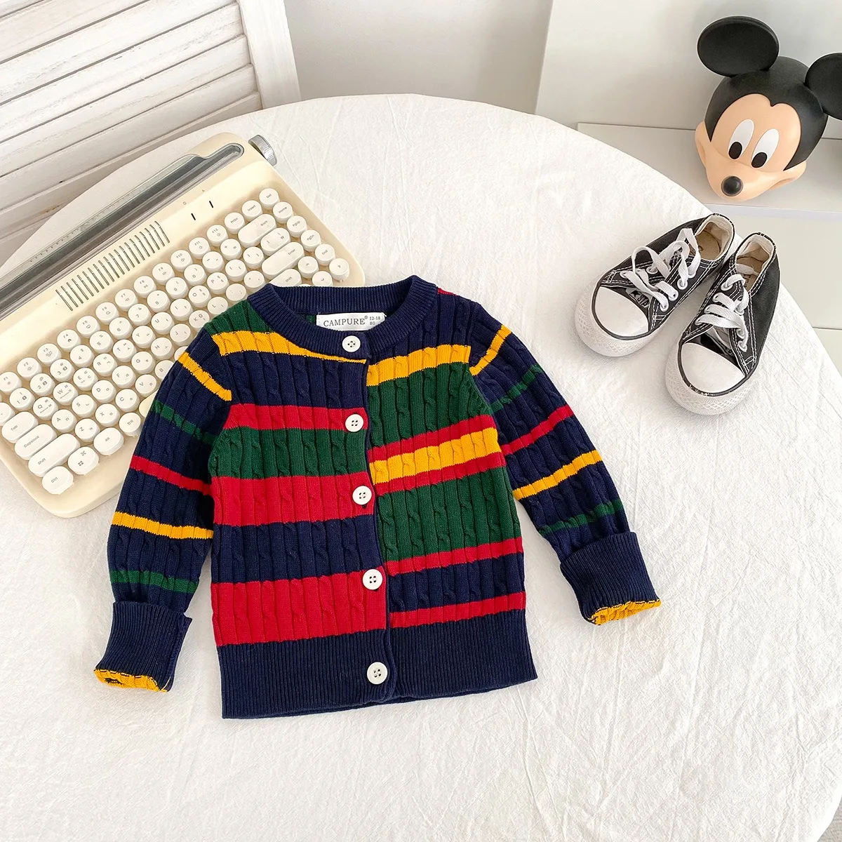 Ircomll Autumn Baby Girls Boys Sweaters Toddler Knitted Cardigan Kids Pure Cotton Knitting Tops Sweater Cardigan Jacket 1-6Y