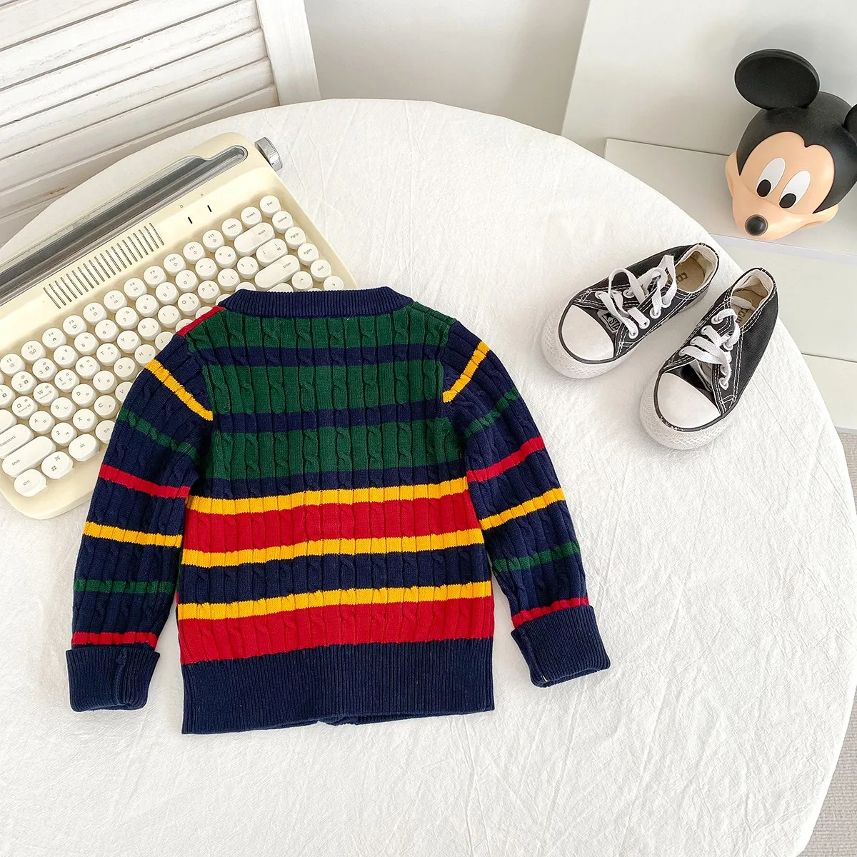Ircomll Autumn Baby Girls Boys Sweaters Toddler Knitted Cardigan Kids Pure Cotton Knitting Tops Sweater Cardigan Jacket 1-6Y