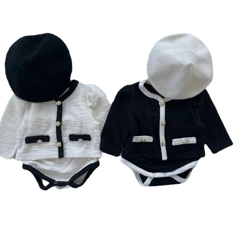 TZ22351 Children’s Clothing Set Autumn&Spring Coat+Shorts for Newborn Baby Sweet Jogger Set 2 Pieces for Toddler Girls