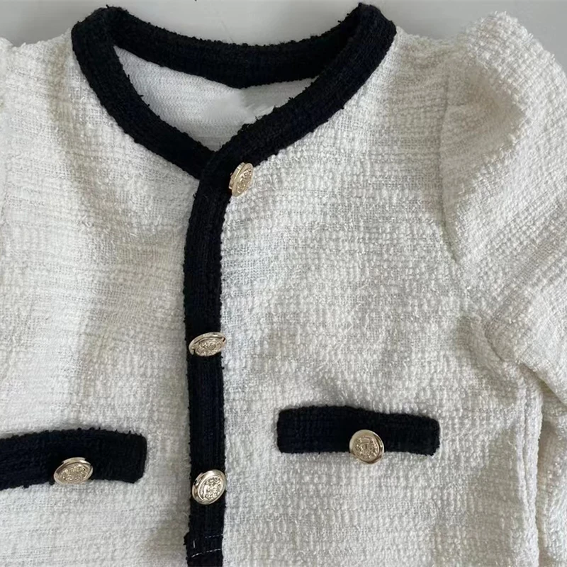 TZ22351 Children’s Clothing Set Autumn&Spring Coat+Shorts for Newborn Baby Sweet Jogger Set 2 Pieces for Toddler Girls