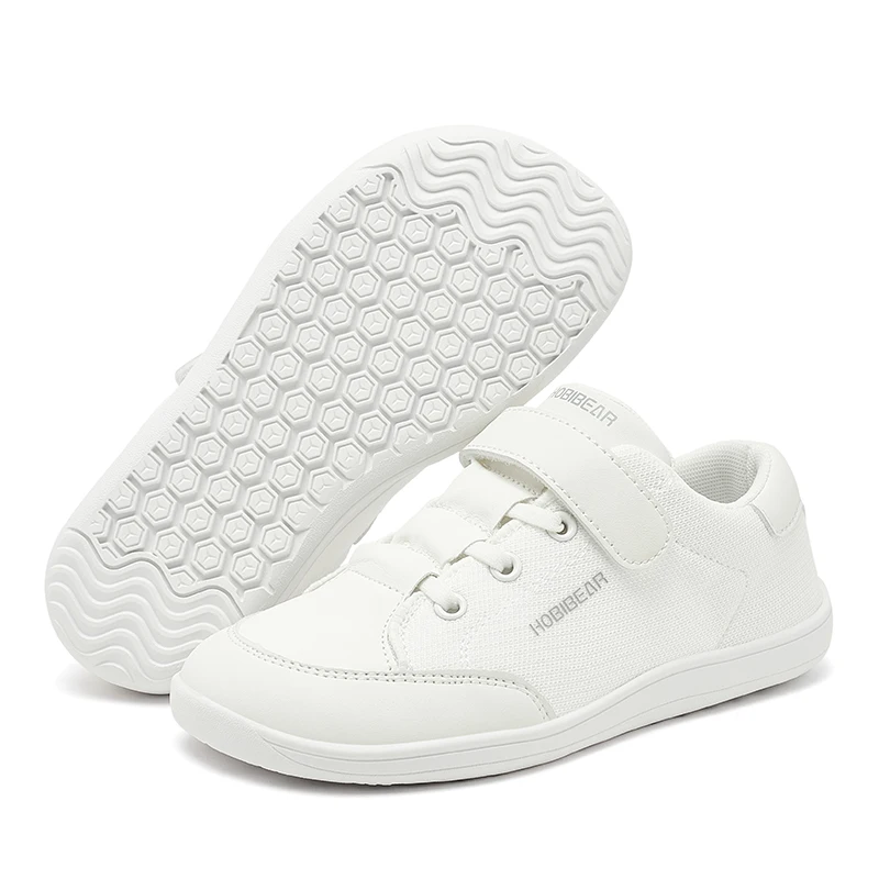 HOBIBEAR Mesh Barefoot Shoes Boys Girls Wide Toe Sneaker Zero Drop Walking Shoes(Toddler Little Big Kid)