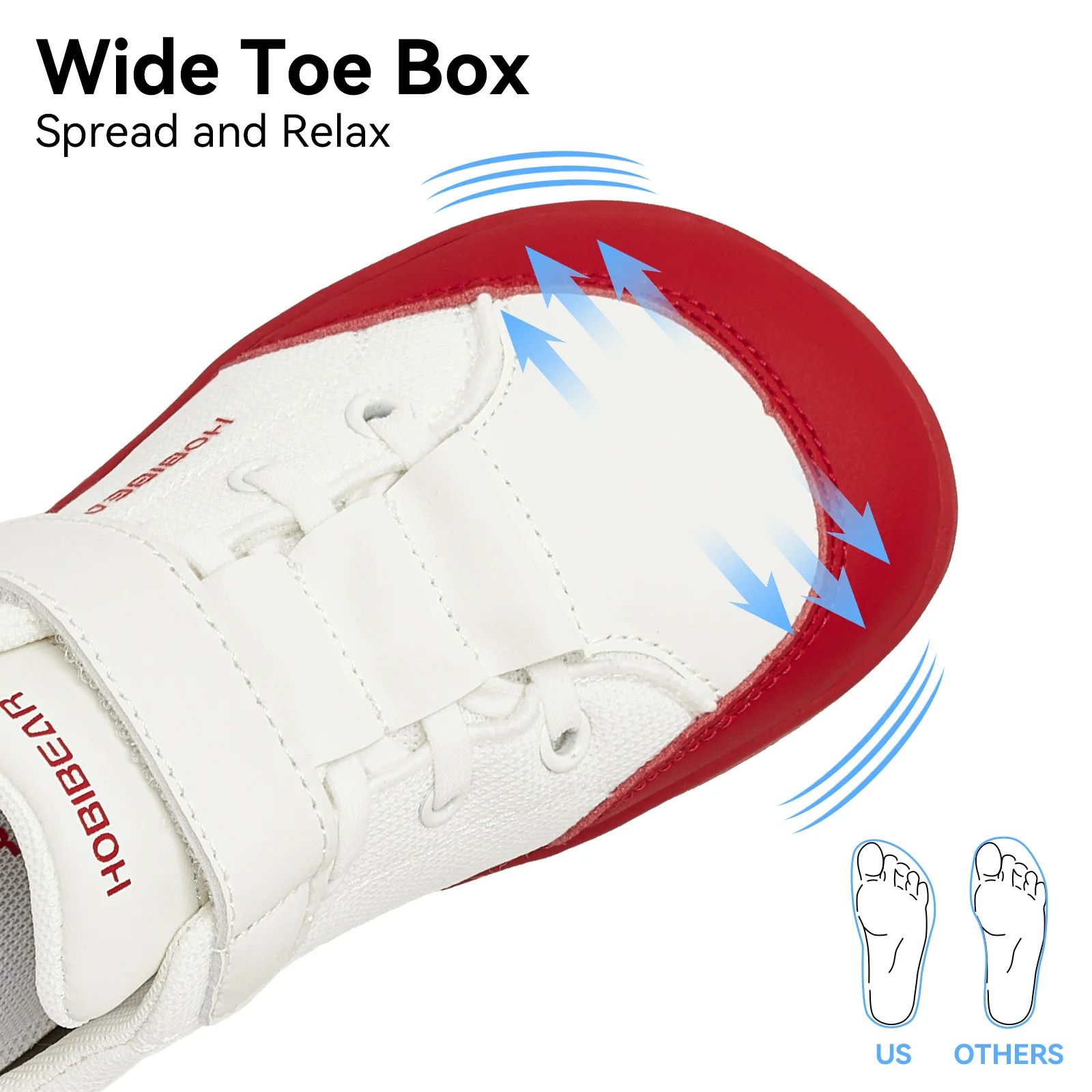 HOBIBEAR Mesh Barefoot Shoes Boys Girls Wide Toe Sneaker Zero Drop Walking Shoes(Toddler Little Big Kid)