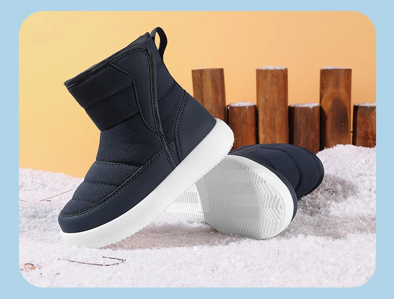 Winter Children's Snow Boots Shoes Plush Anti-Slip Casual Waterproof Thicken For Boys Girls Cotton Outdoor Kids Sneakers