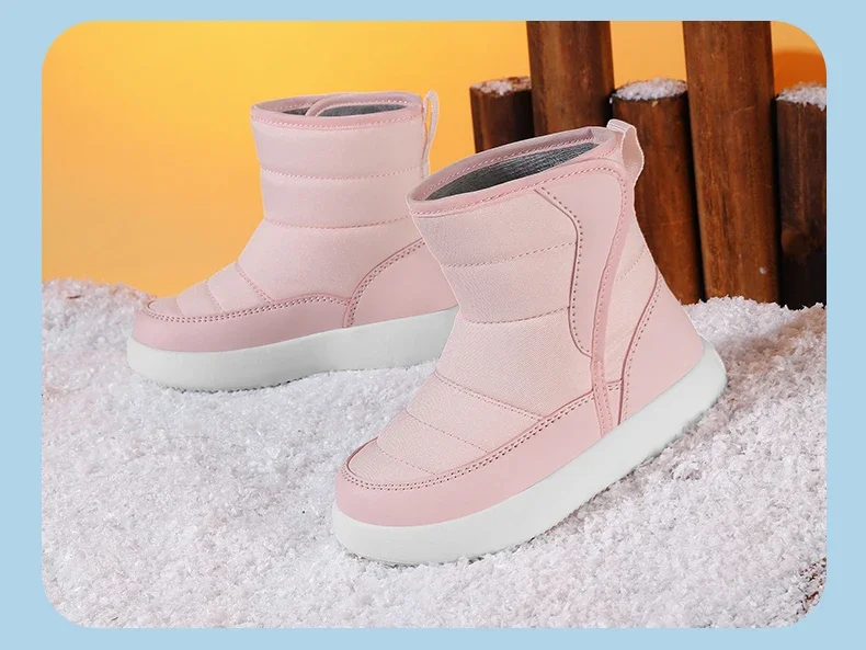 Winter Children's Snow Boots Shoes Plush Anti-Slip Casual Waterproof Thicken For Boys Girls Cotton Outdoor Kids Sneakers