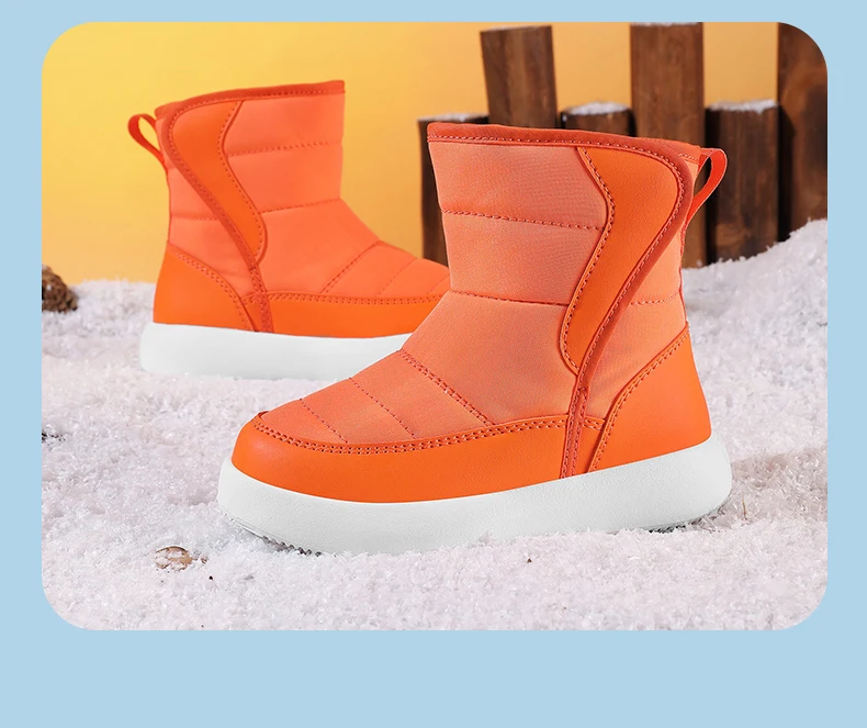 Winter Children's Snow Boots Shoes Plush Anti-Slip Casual Waterproof Thicken For Boys Girls Cotton Outdoor Kids Sneakers