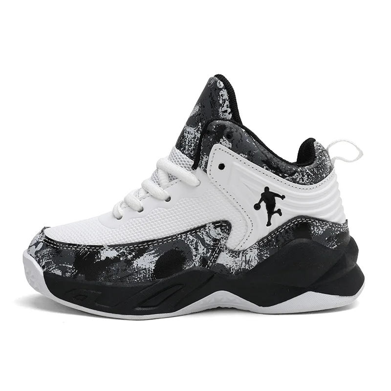 2025 Basketball Shoes for Kids Sneakers New Boys Brand Thick Sole Non-slip Children Sports Shoes Child Boy Basket Trainer Shoes