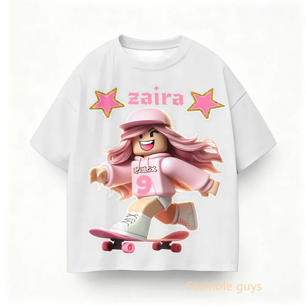 2026 New Roblox Game 3D Print Children T Shirts role play Cartoon T-shirts Boy Girls Casual Short Sleeves Tops Summer Kids Wear