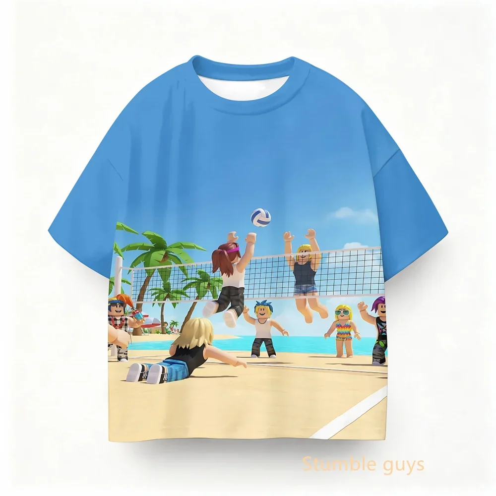 2026 New Roblox Game 3D Print Children T Shirts role play Cartoon T-shirts Boy Girls Casual Short Sleeves Tops Summer Kids Wear