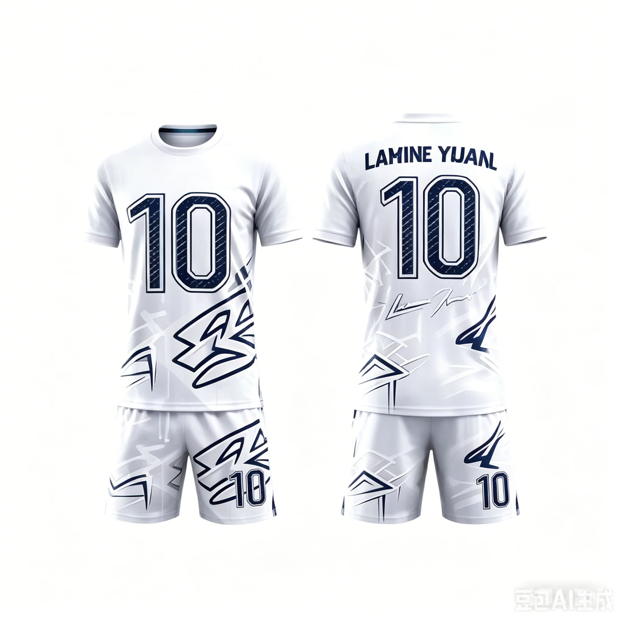 New summer style Yamal #10 soccer jersey and shorts set quick drying andloose fitting children's training clothes