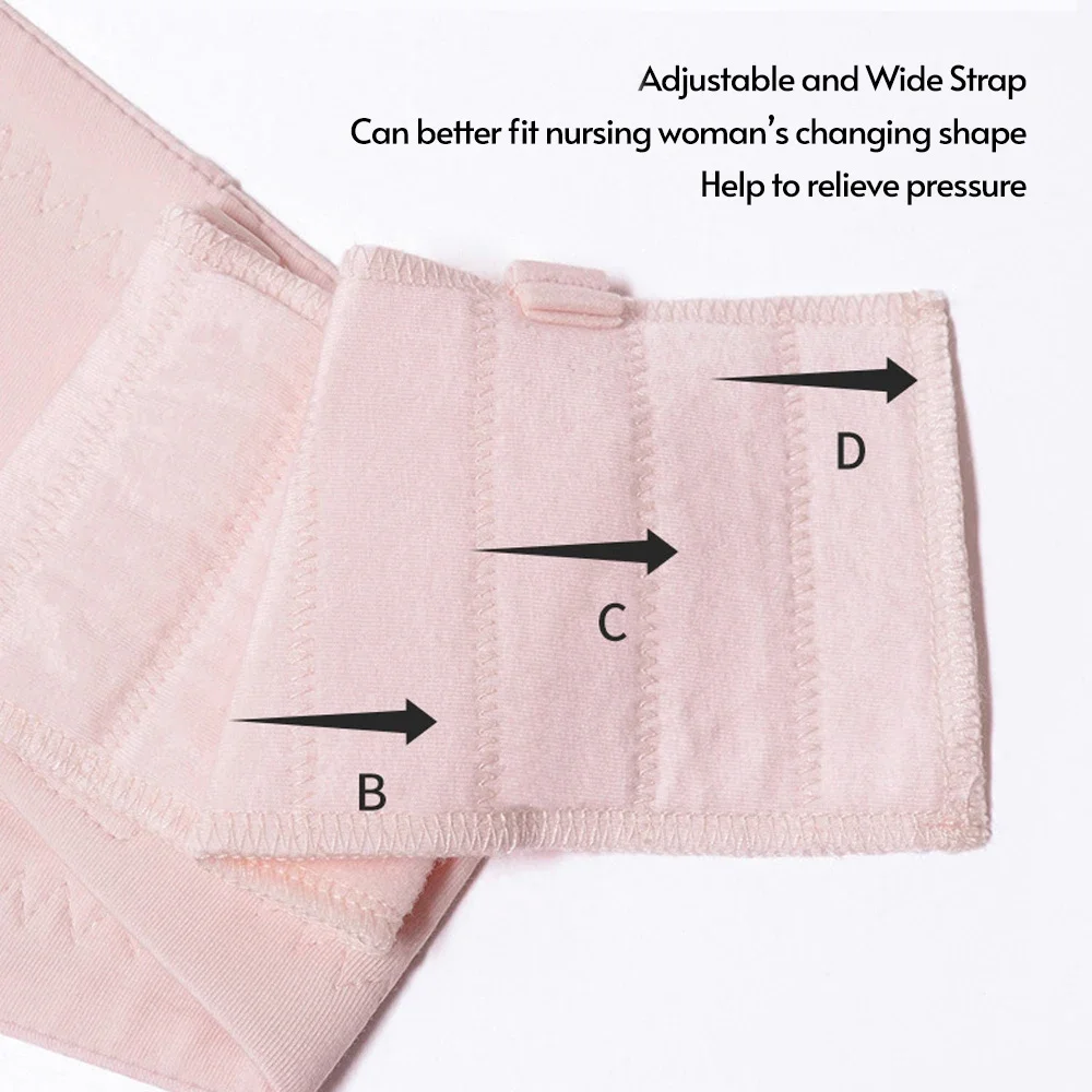 Maternity Bra Hands Free Pumping Bra Adjustable Cotton Breast Pump Bra No Steel Ring Nursing Bra for Breast Pump