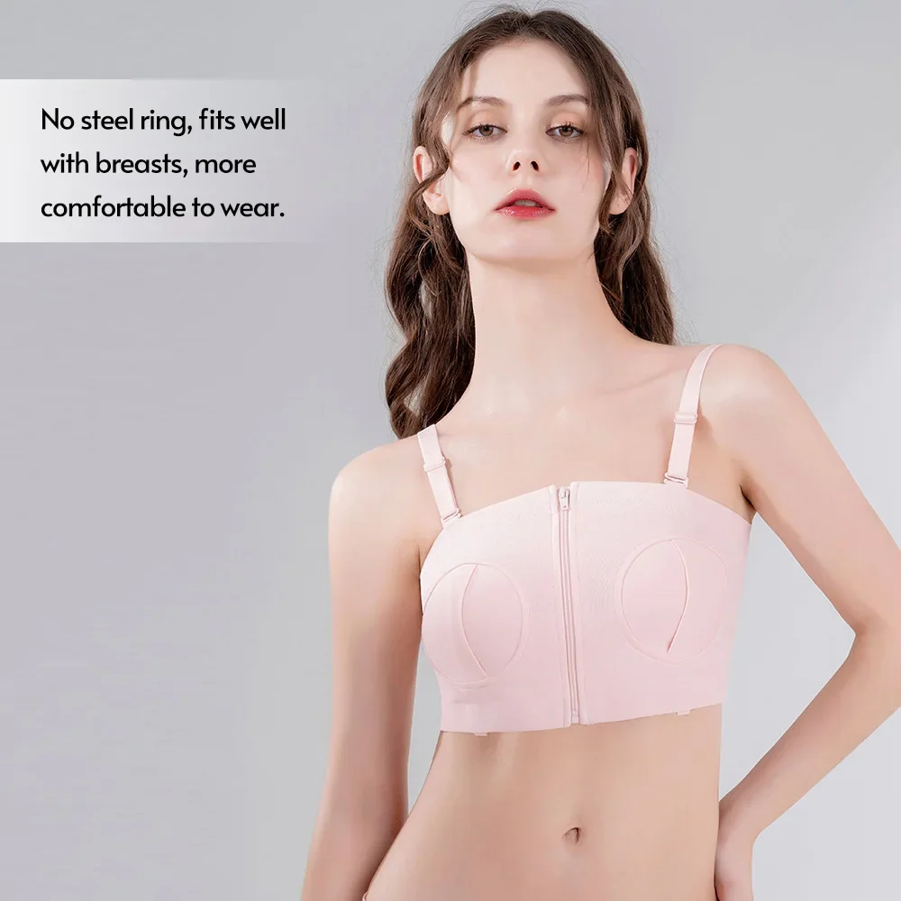 Maternity Bra Hands Free Pumping Bra Adjustable Cotton Breast Pump Bra No Steel Ring Nursing Bra for Breast Pump